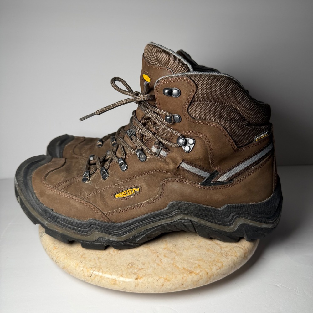 KEEN Durand Mid WP Hiking Boots 14 Brown Waterproof Leather 1020218 USA Built